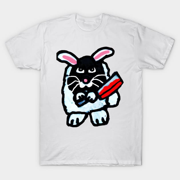 Evil Bunny Executioner T-Shirt by lisaeldred